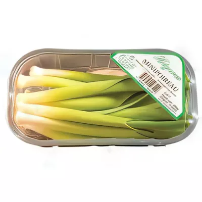 Baby leeks (Allium porrum)