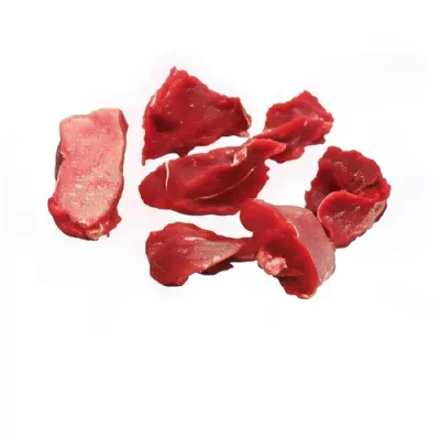 Diced meat of hunted deer