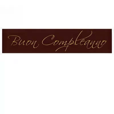 Happy Birthday cursive rectangle