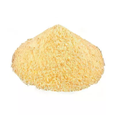 Organic wholemeal yellow maize flour (Zea mays)