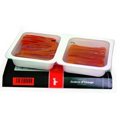 Candied orange peel strips