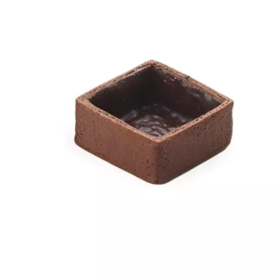 Large sweet cocoa square tart shell
