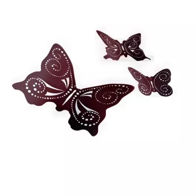 45 x 39 mm - 50 x 44 mm Butterflies 3 sizes 3D chic dotted